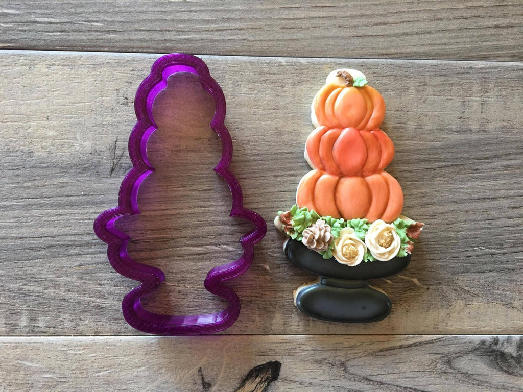 Pumpkin Topiary Cookie Cutter and Fondant Cutter and Clay Cutter