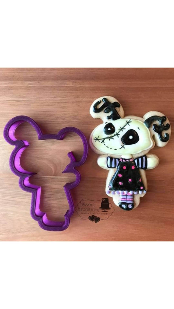 Zombie Girl Cookie Cutter or Fondant Cutter and Clay Cutter