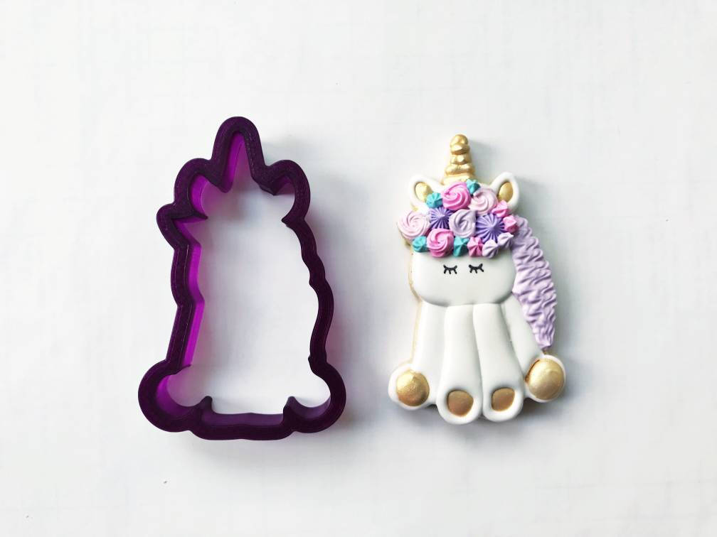 Full Body Unicorn #2 Cookie Cutter and Fondant Cutter and Clay Cutter