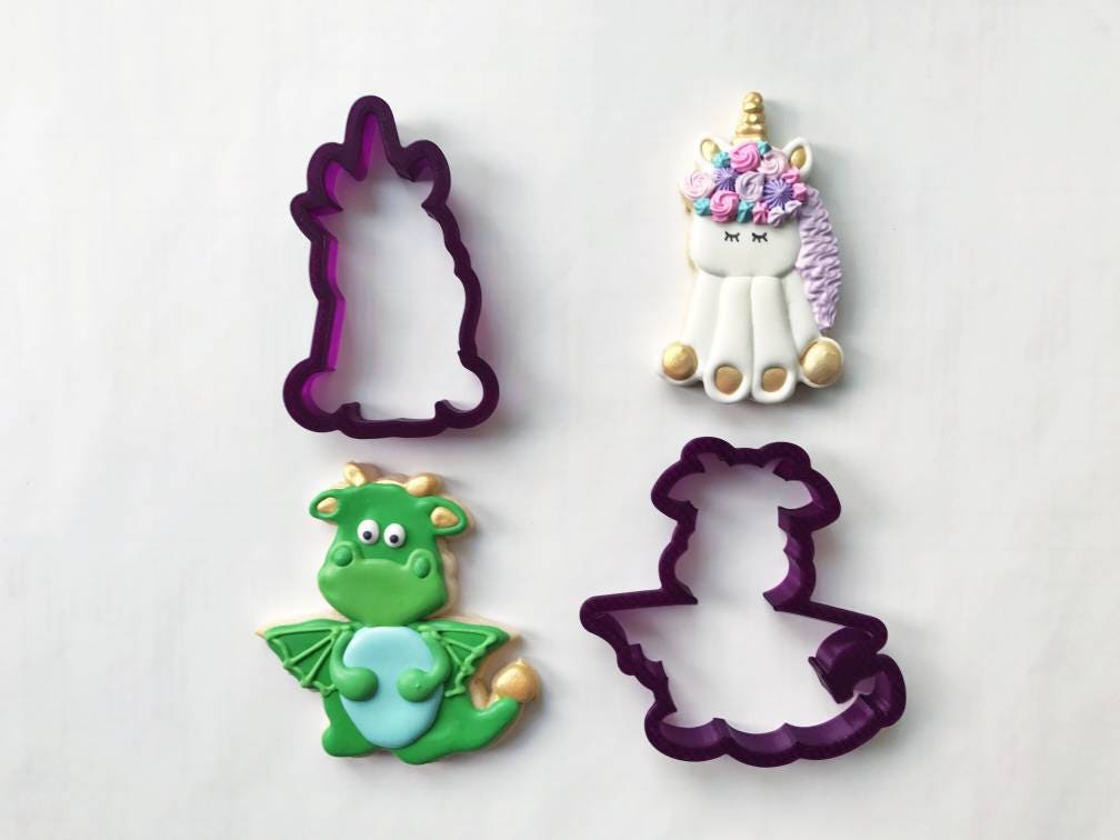 Dragon Cookie Cutter and Fondant Cutter and Clay Cutter