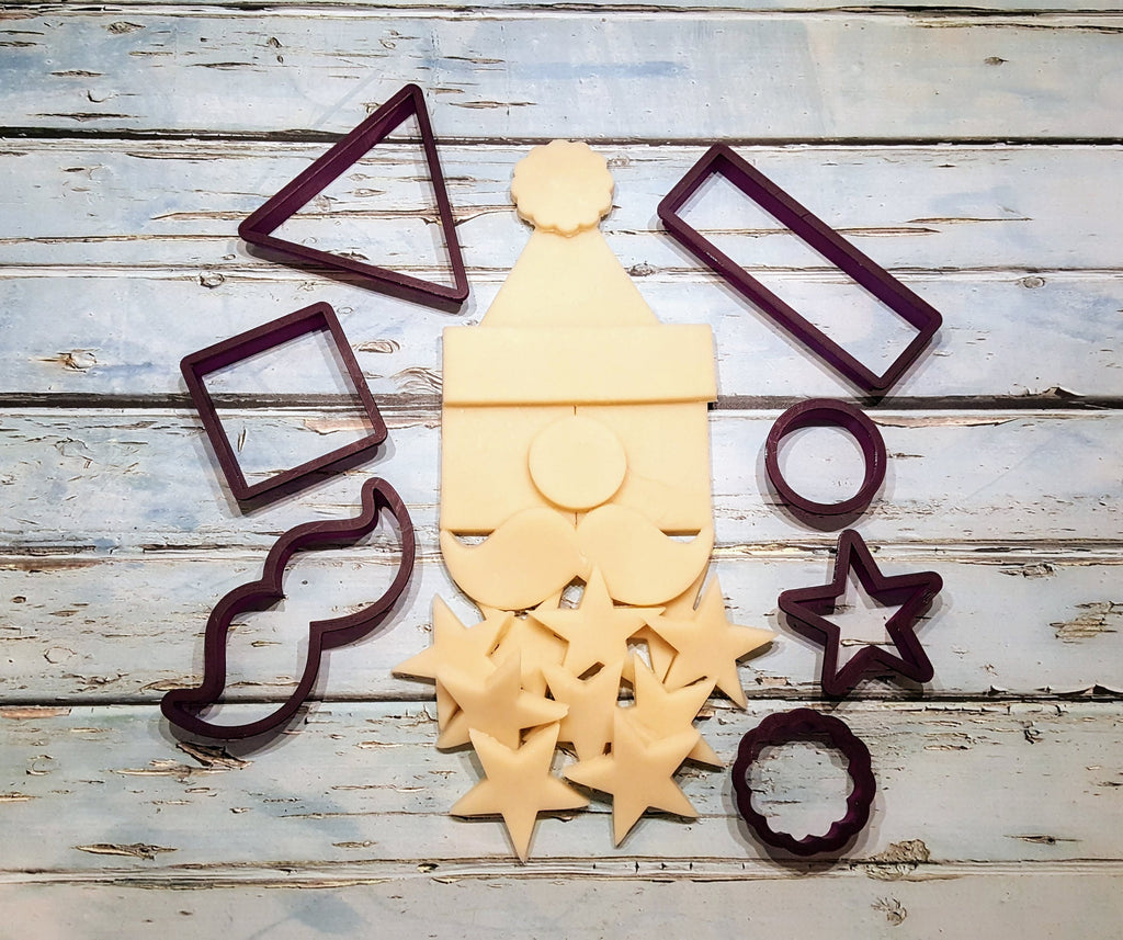 Create A Santa - Set of 7 - Cookie Cutter and Fondant Cutter and Clay Cutter