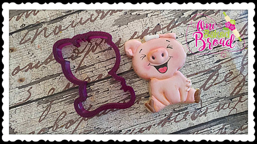 Pig #2 Cookie Cutter and Fondant Cutter and Clay Cutter