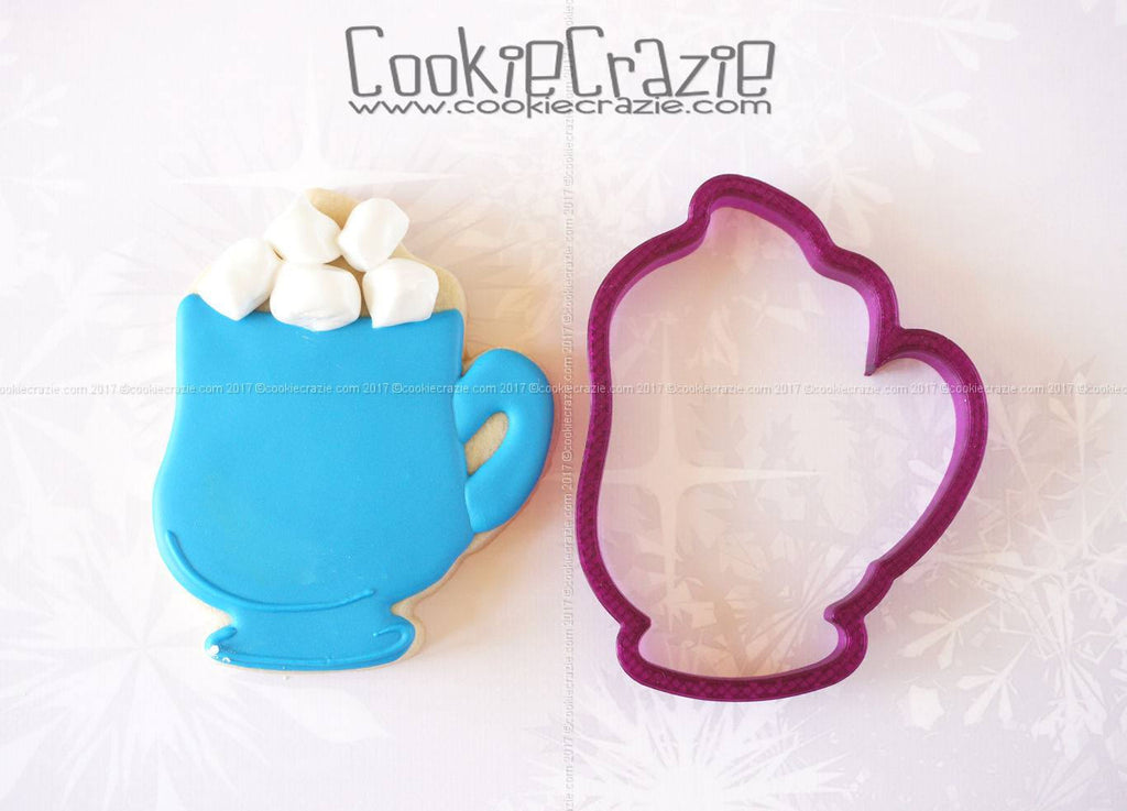 Hot Cocoa Mug #3 or Hot Chocolate Mug or Cup Cookie Cutter and Fondant Cutter and Clay Cutter