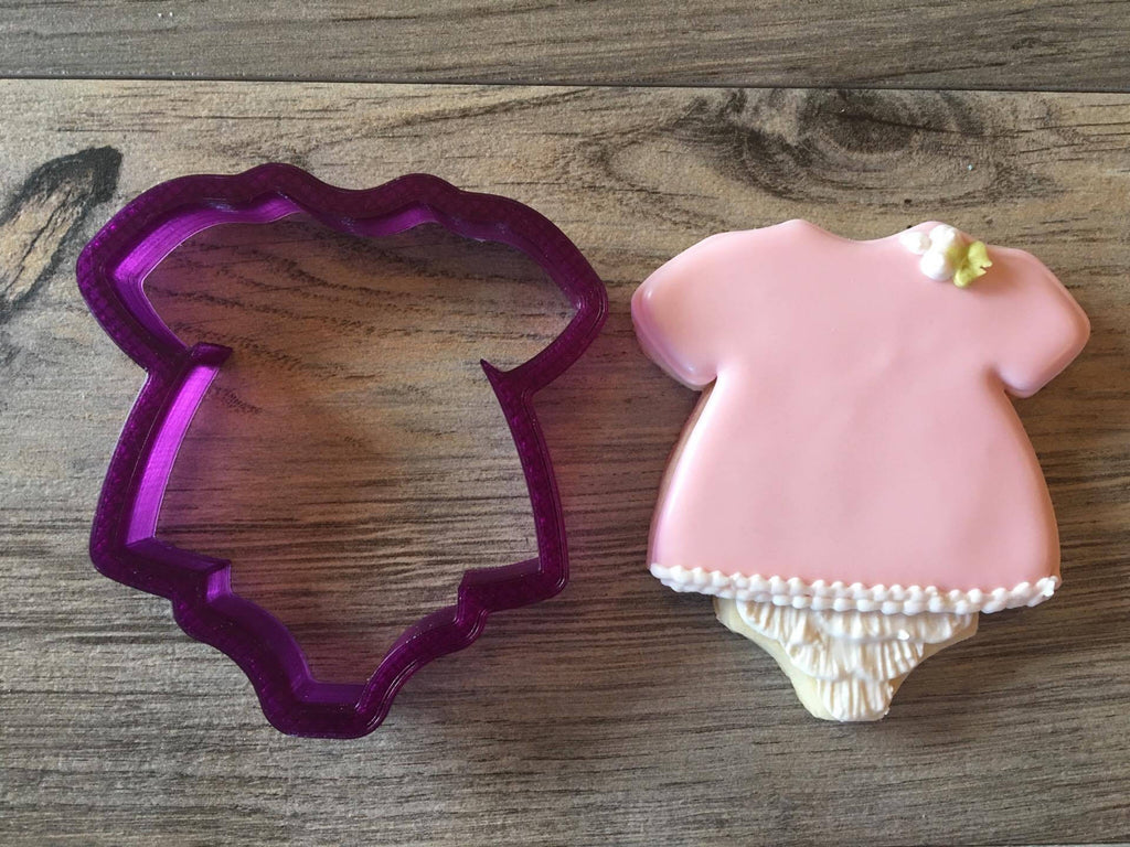 Romper with a Ruffle Cookie Cutter and Fondant Cutter and Clay Cutter