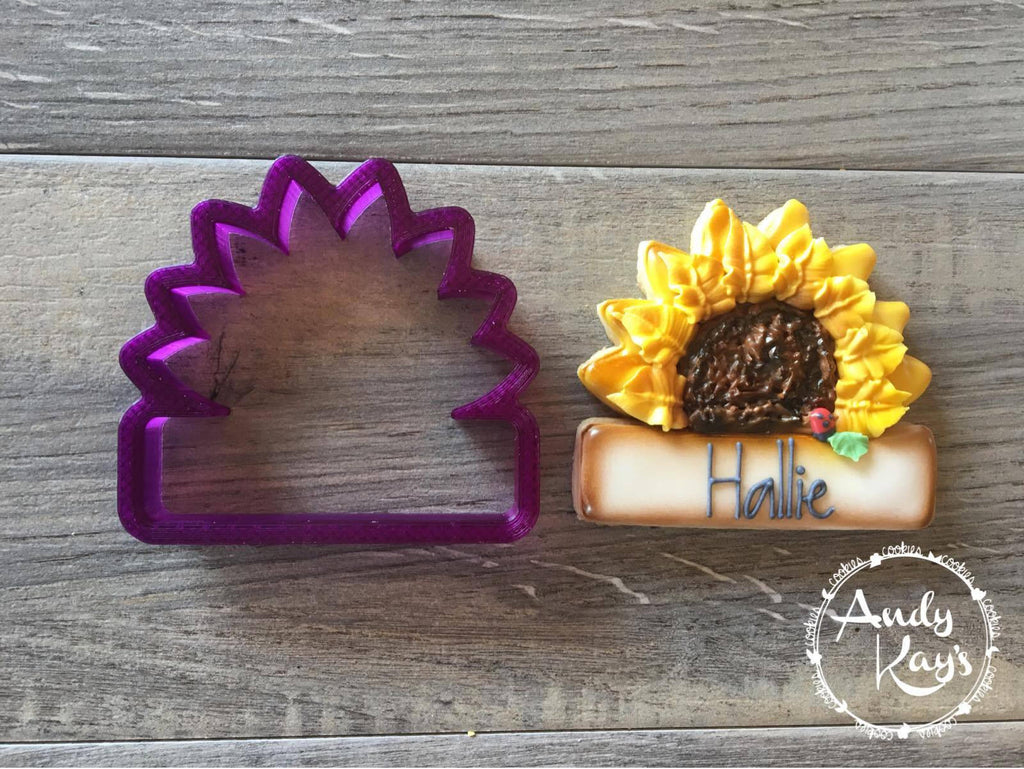 Turkey with Sign or Flower Plaque or Sun Plaque Cookie Cutter and Fondant Cutter and Clay Cutter