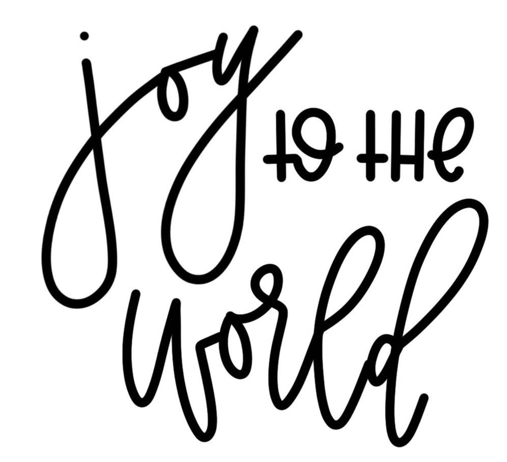 Joy to the World Hand Lettered Cookie Cutter and Fondant Cutter and Clay Cutter with Optional Stencil