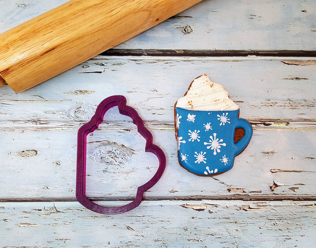 Hot Cocoa Mug #1 or Hot Chocolate Mug or Cup Cookie Cutter and Fondant Cutter and Clay Cutter