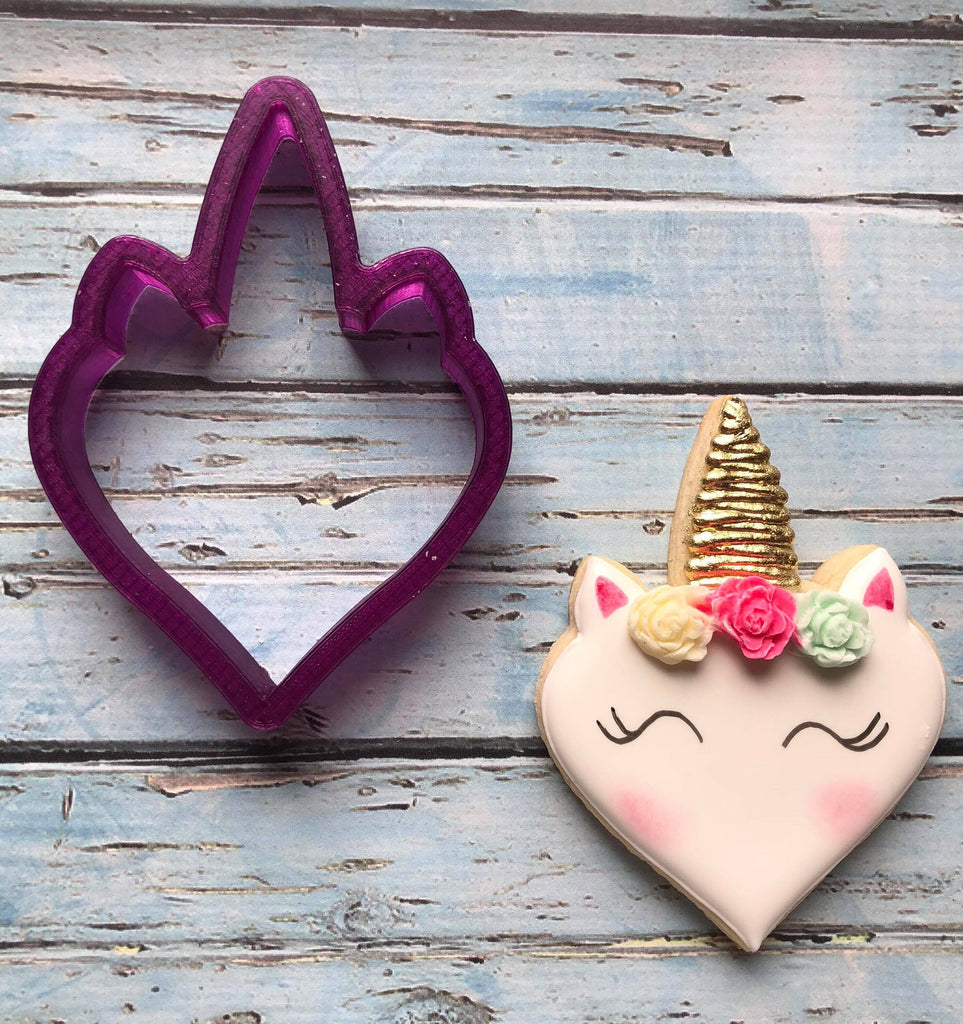 Unicorn Heart Cookie Cutter and Fondant Cutter and Clay Cutter