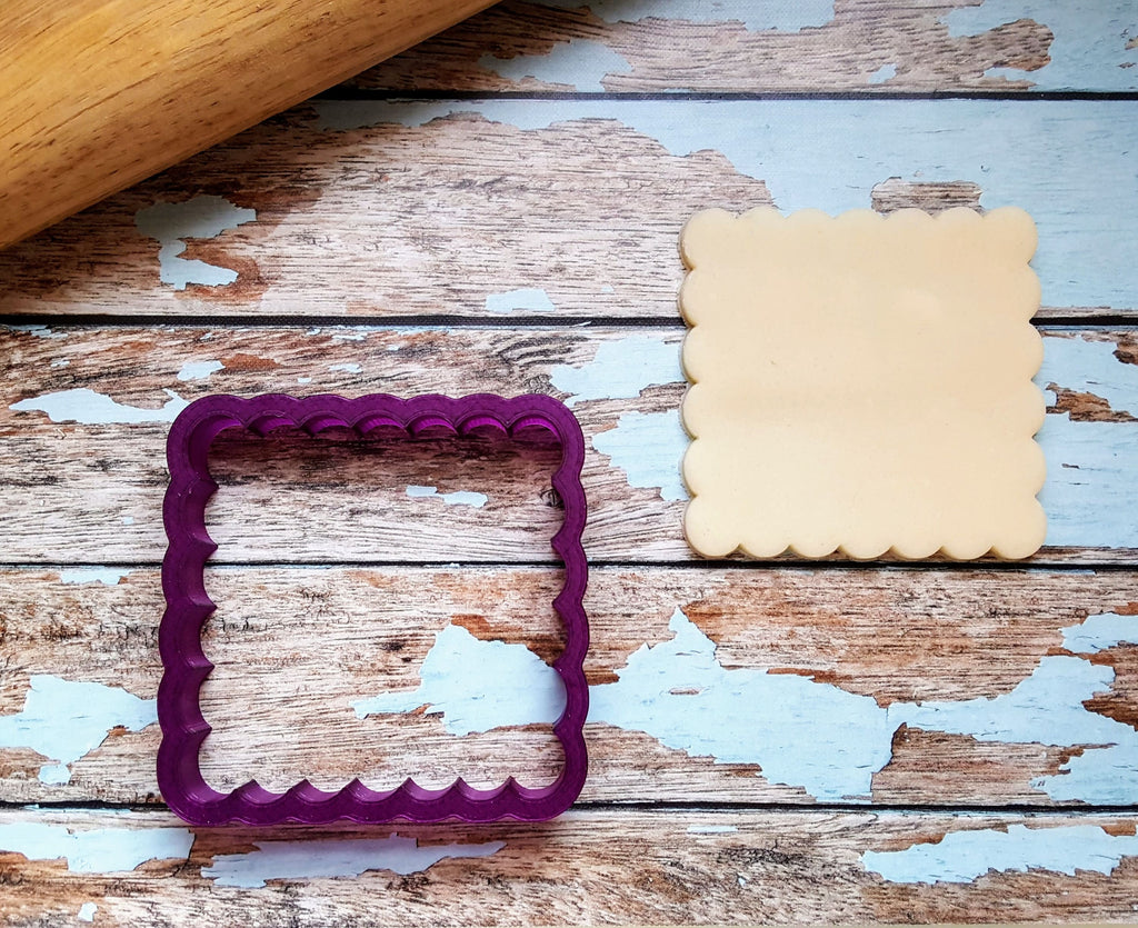 Scalloped Square Cookie Cutter and Fondant Cutter and Clay Cutter