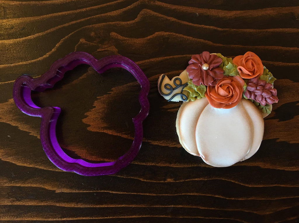 Andrea's Floral Pumpkin Cookie Cutter or Fondant Cutter and Clay Cutter