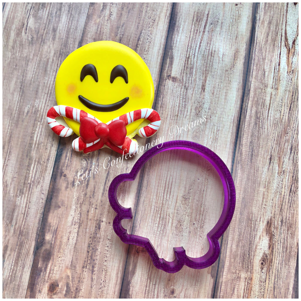 Emoji Candy Canes Cookie Cutter and Fondant Cutter and Clay Cutter