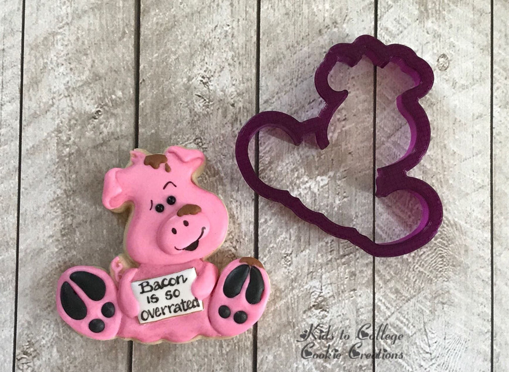 Polar Bear or Dog by The Floured Canvas Cookie Cutter and Fondant Cutter and Clay Cutter