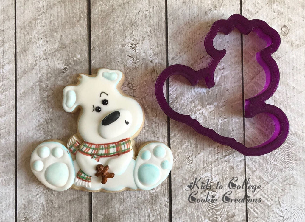 Polar Bear or Dog by The Floured Canvas Cookie Cutter and Fondant Cutter and Clay Cutter