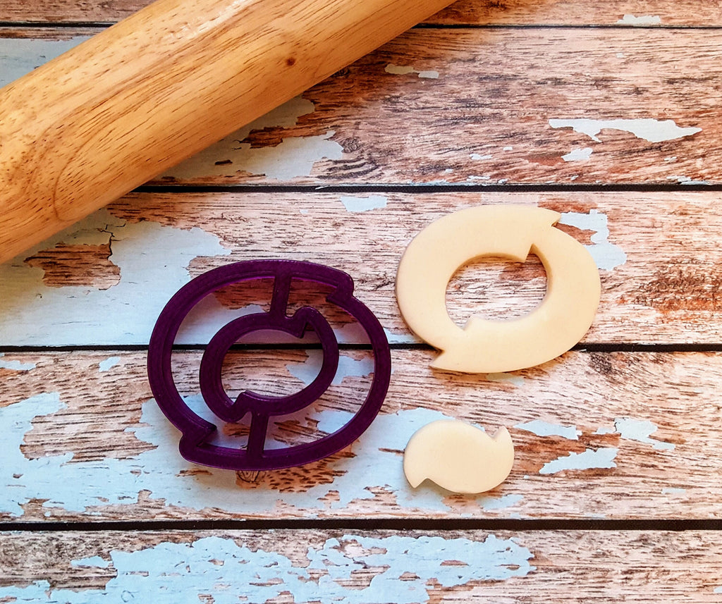 Funky Letter O Cookie Cutter and Fondant Cutter and Clay Cutter