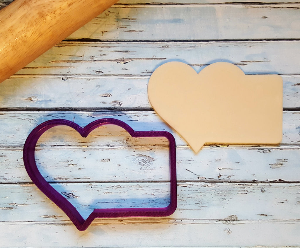 Heart Tag or Heart Gift Tag Cookie Cutter and Fondant Cutter and Clay Cutter