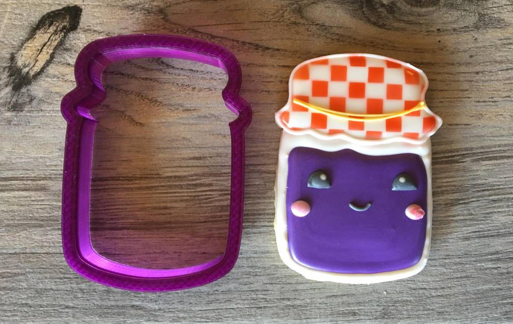 Jelly or Jam Cookie Cutter or Fondant Cutter and Clay Cutter