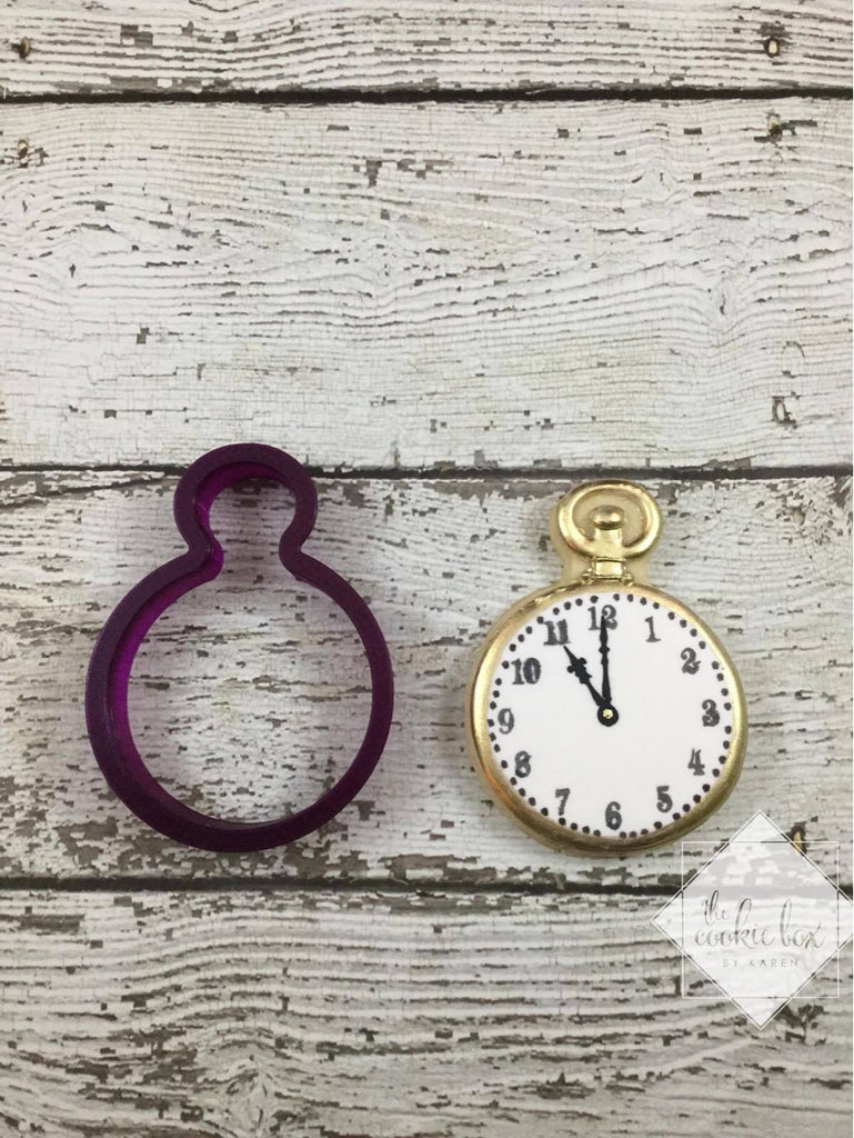 Pocket Watch Cookie Cutter or Fondant Cutter and Clay Cutter