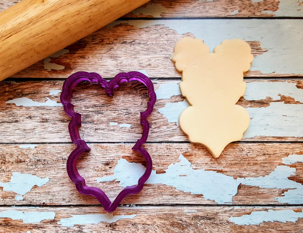 Miss Doughmestic Kids - Girl #4 with Heart Cookie Cutter or Fondant Cutter and Clay Cutter