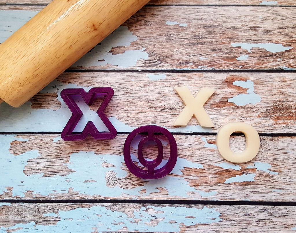 X and O Upper Case Hugs and Kisses Cookie Cutter and Fondant Cutter and Clay Cutter