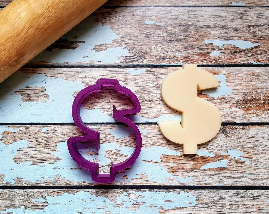 Dollar Sign or Money Cookie Cutter and Fondant Cutter and Clay Cutter