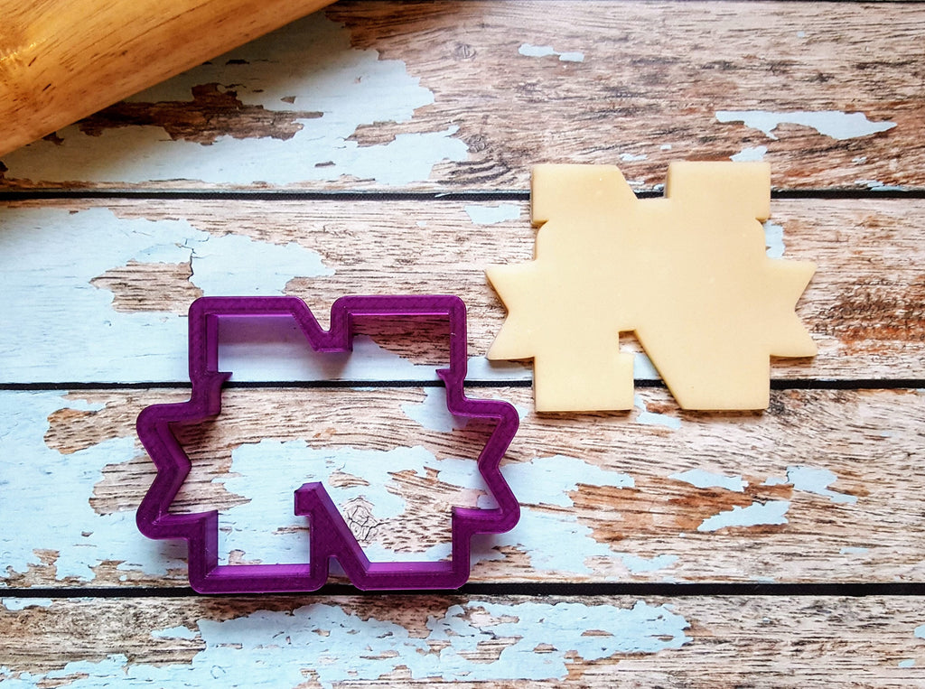 Varsity Letter N with Banner Cookie Cutter and Fondant Cutter and Clay Cutter