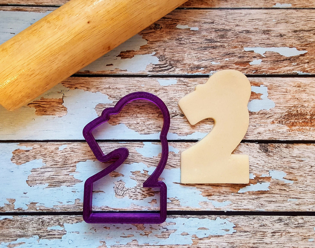 Two or 2 or Second Birthday or Anniversary  Number with Hard Hat Cookie Cutter or Fondant Cutter and Clay Cutter