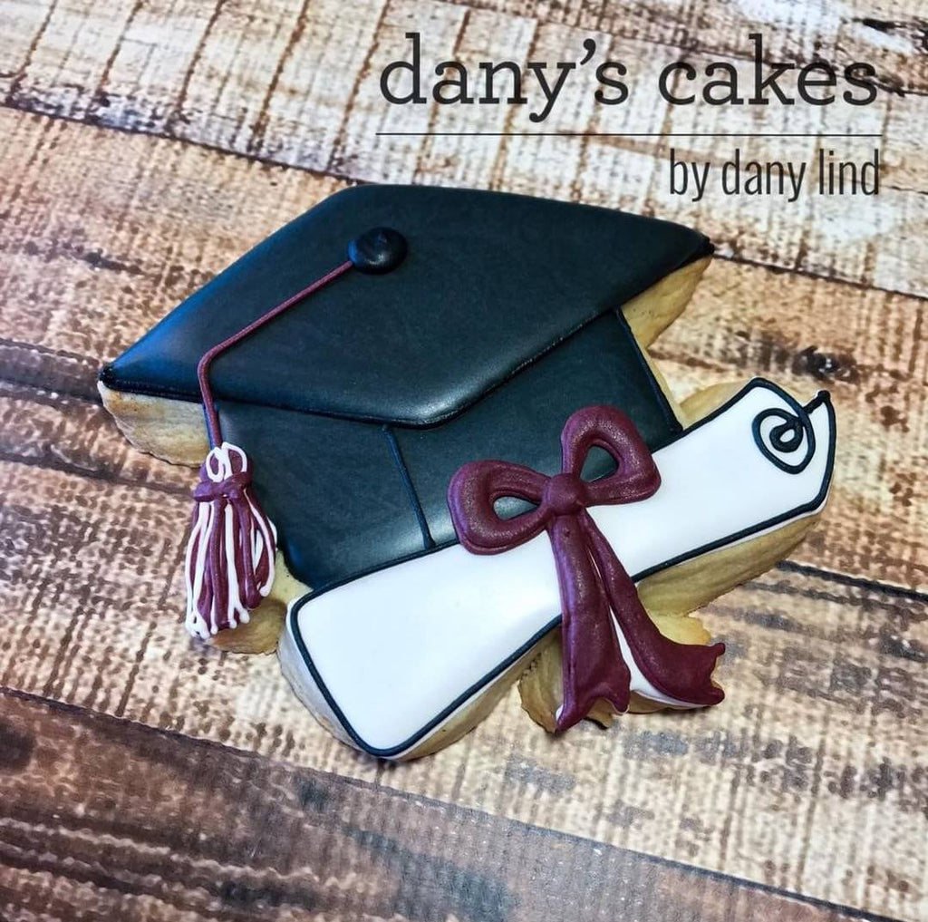 Graduation Cap with Diploma Cookie Cutter or Fondant Cutter and Clay Cutter