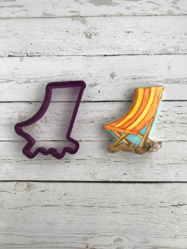 Beach Chair or Pool Chair or Patio Chair Cookie Cutter and Fondant Cutter and Clay Cutter