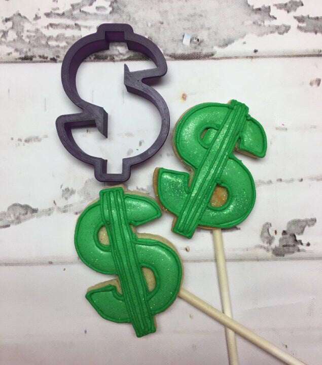 Dollar Sign or Money Cookie Cutter and Fondant Cutter and Clay Cutter