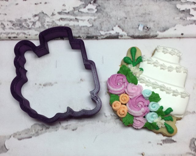 Floral Cake #1 Cookie Cutter and Fondant Cutter and Clay Cutter