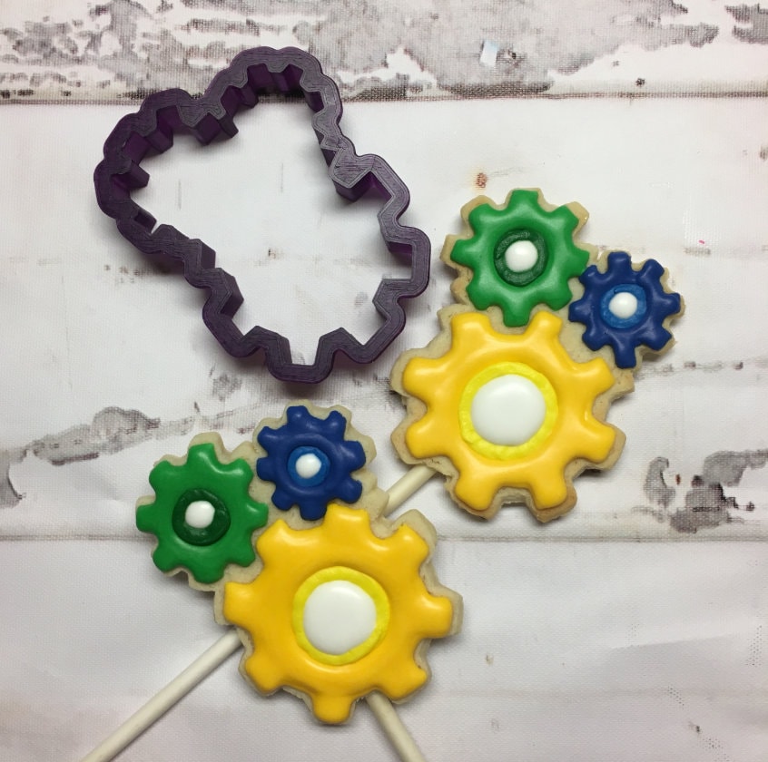 Gears or 3 Gears Cookie Cutter and Fondant Cutter and Clay Cutter