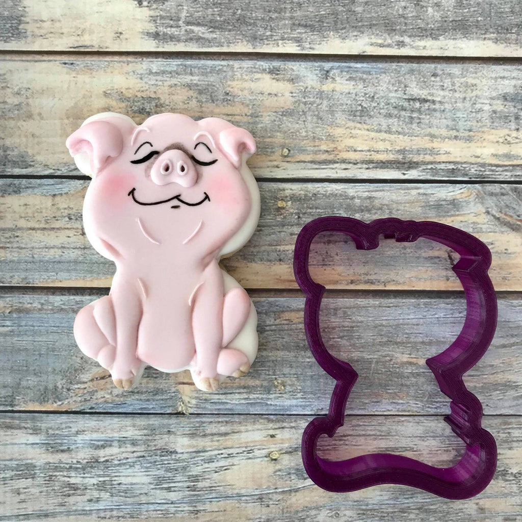 Pig #2 Cookie Cutter and Fondant Cutter and Clay Cutter