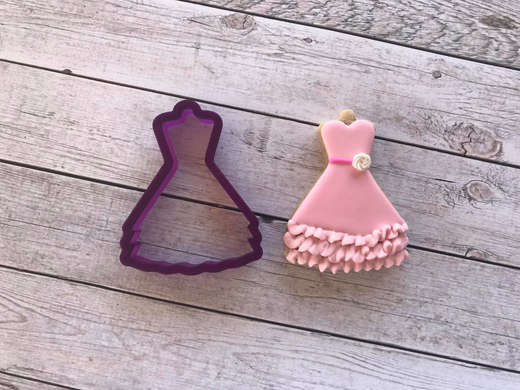 Wedding Dress #2 Bridesmaid Quinceanera Prom Formal Cookie Cutter or Fondant Cutter and Clay Cutter