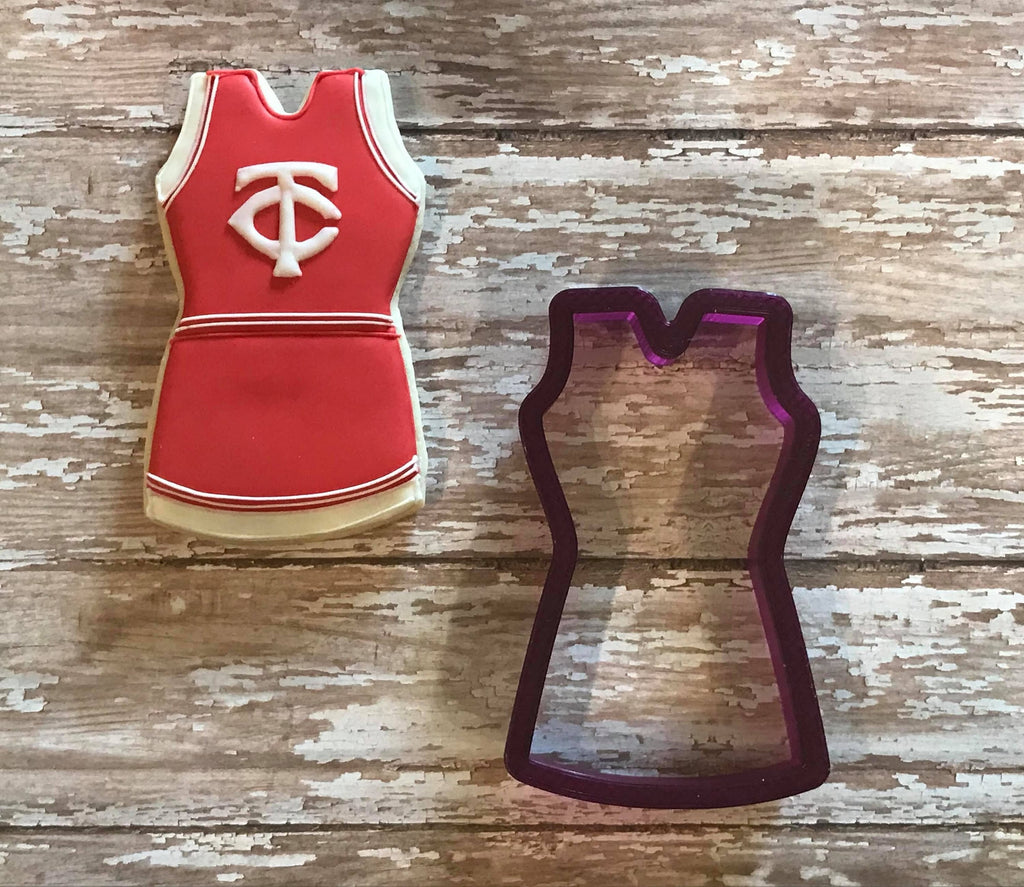 Cheer Uniform Short Sleeve or Cheerleader Cookie Cutter and Fondant Cutter and Clay Cutter