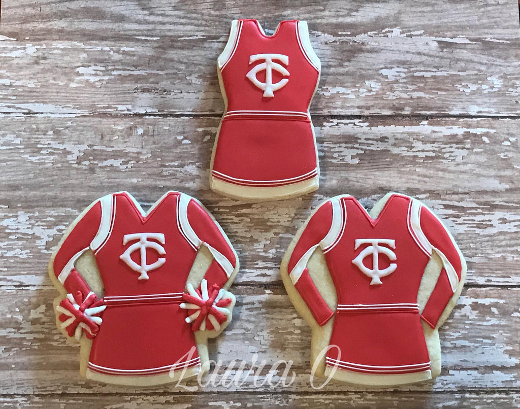 Cheer Uniform Long Sleeve or Cheerleader Cookie Cutter and Fondant Cutter and Clay Cutter