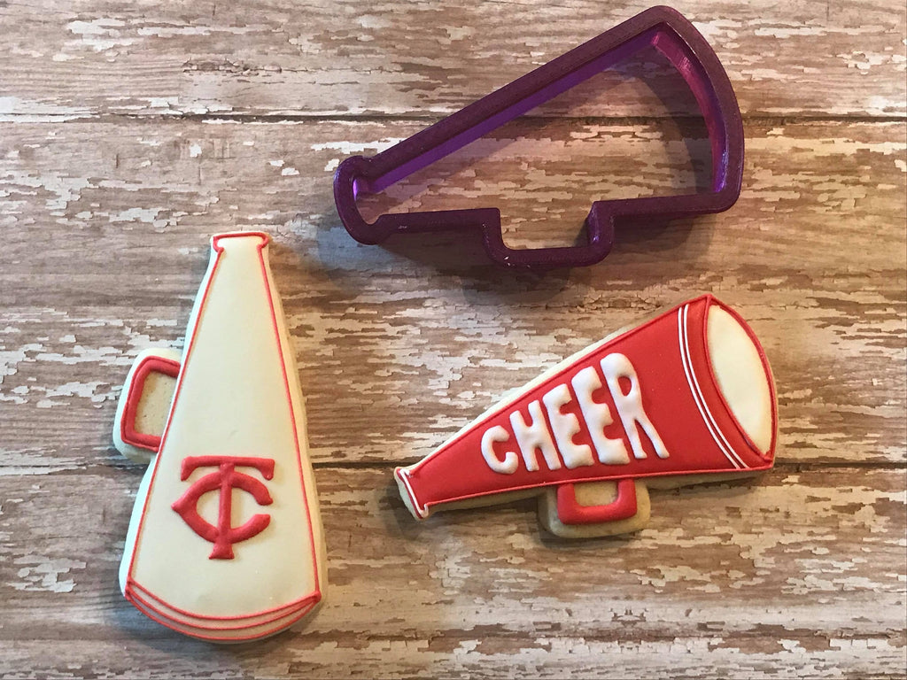 Megaphone or Cheer or Yell Leader Cookie Cutter and Fondant Cutter and Clay Cutter