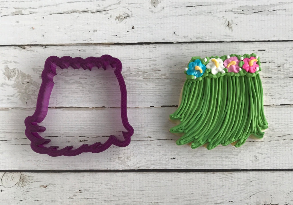 Hula Skirt or Grass Skirt or Luau Skirt Cookie Cutter and Fondant Cutter and Clay Cutter