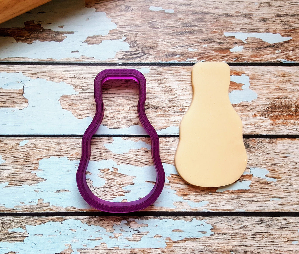 Chubby Guitar Cookie Cutter and Fondant Cutter and Clay Cutter