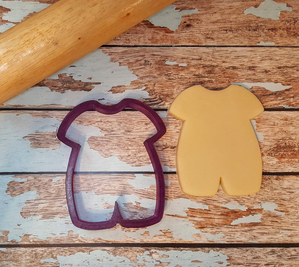 Miss Doughmestic Baby Boy Romper or Outfit Cookie Cutter and Fondant Cutter and Clay Cutter