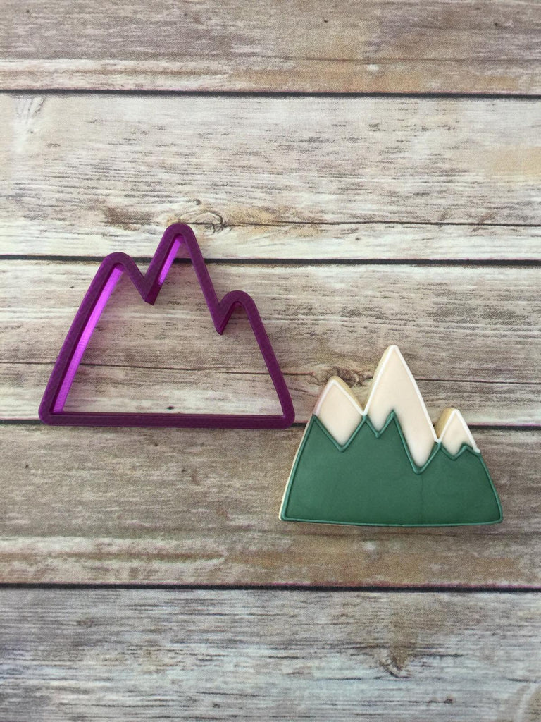 Mountains or Three Peaked Mountain Cookie Cutter and Fondant Cutter and Clay Cutter