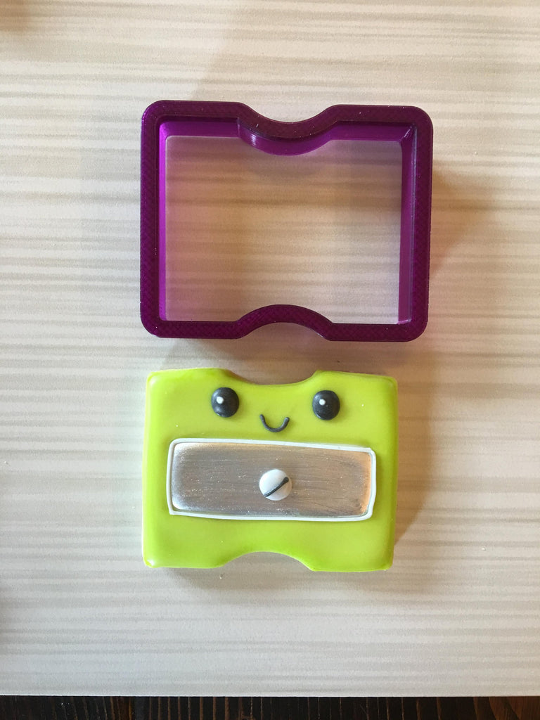 Pencil Sharpener or Crayon Sharpener Cookie Cutter and Fondant Cutter and Clay Cutter