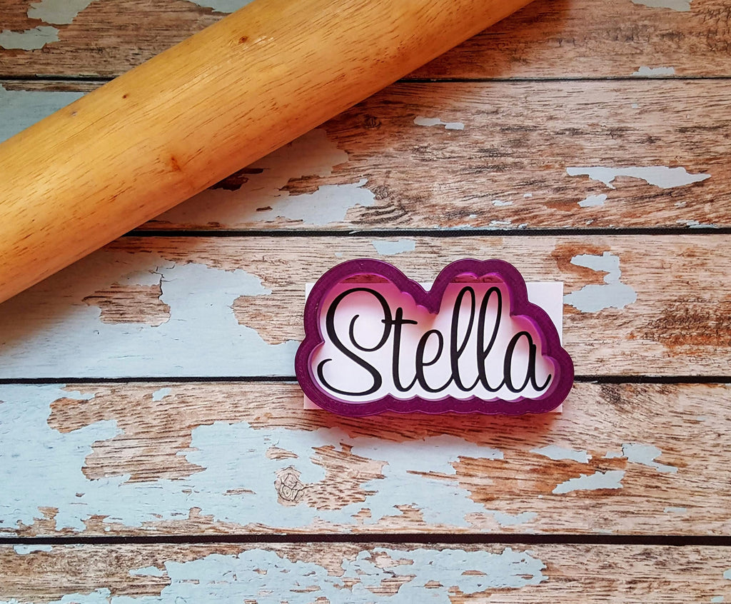 Stella Hand Lettered Cookie Cutter and Fondant Cutter and Clay Cutter