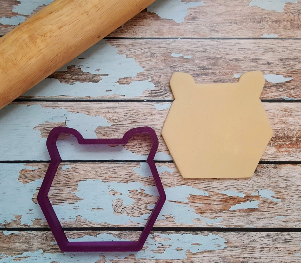 Geometric Bear Cookie Cutter and Fondant Cutter and Clay Cutter