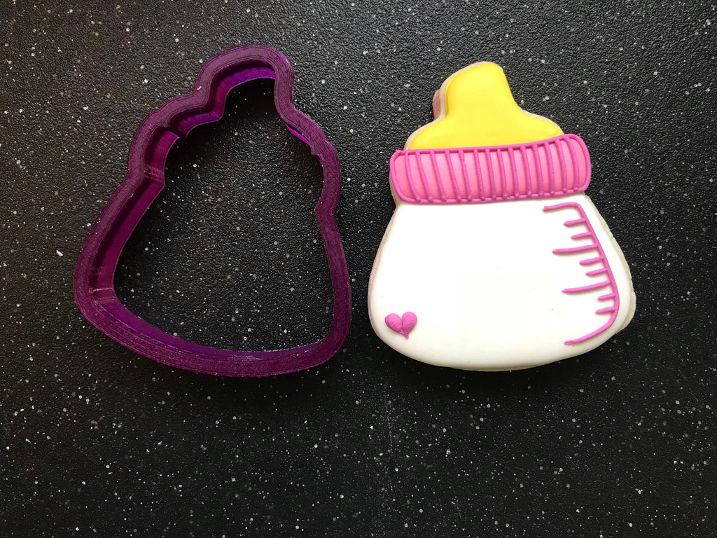 Miss Doughmestic Chubby Baby Bottle Cookie Cutter and Fondant Cutter and Clay Cutter