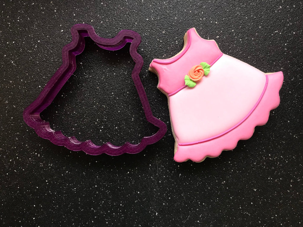 Miss Doughmestic Baby Dress #1 or Romper or Outfit Cookie Cutter and Fondant Cutter and Clay Cutter