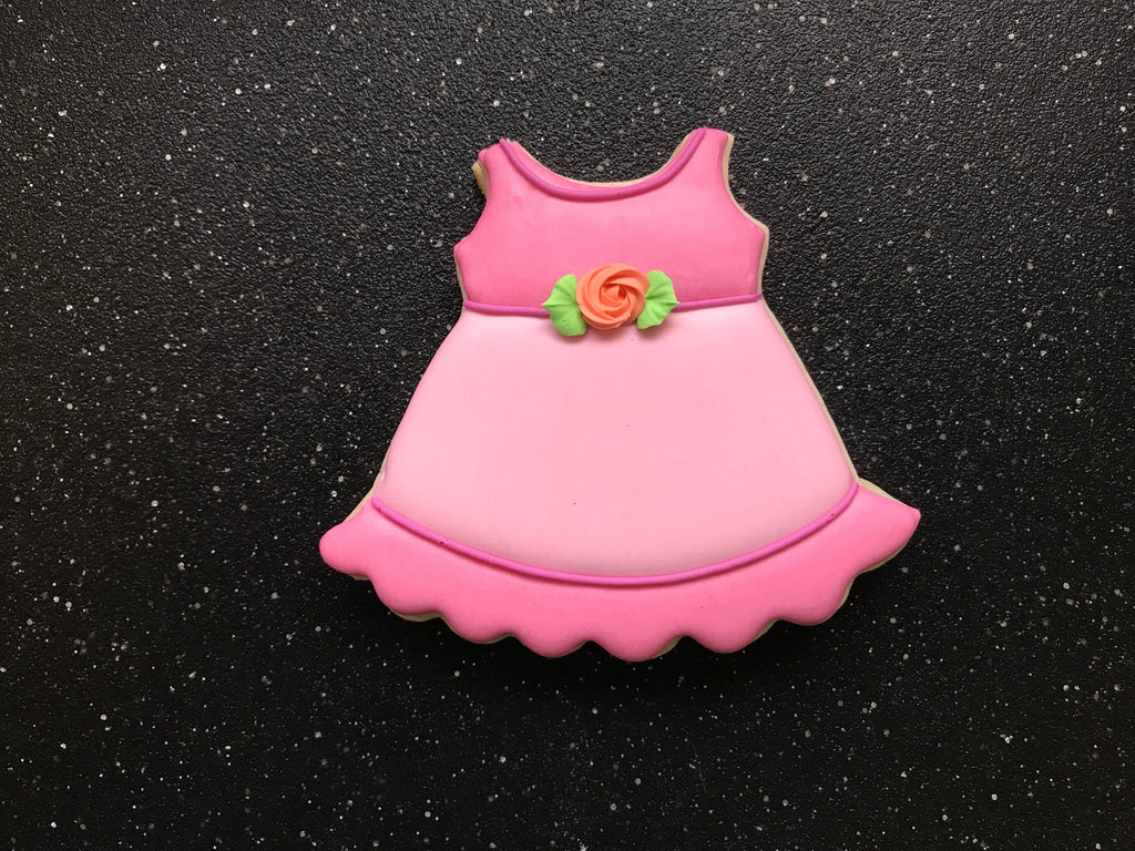 Miss Doughmestic Baby Dress #1 or Romper or Outfit Cookie Cutter and Fondant Cutter and Clay Cutter