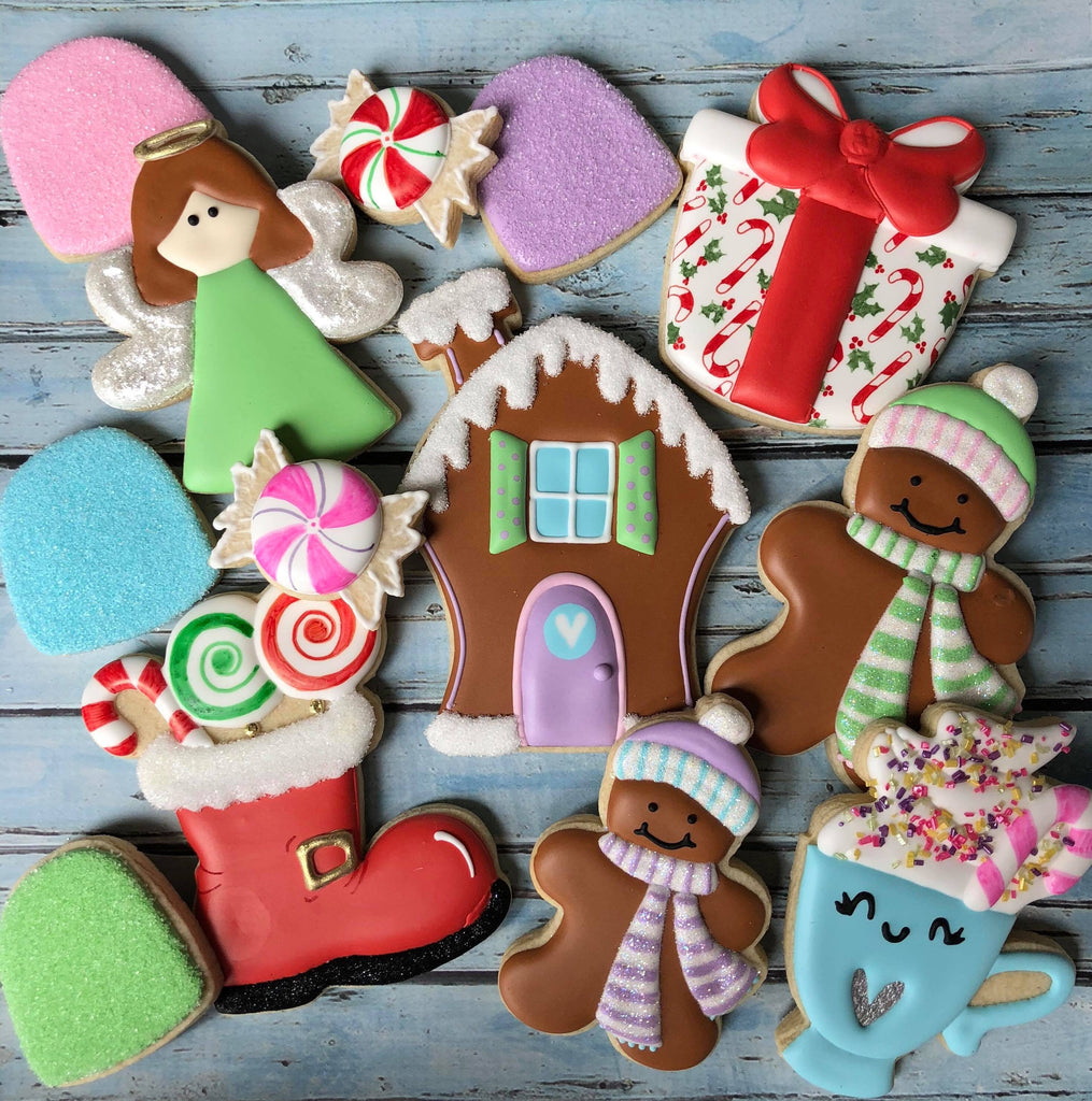 Santa Boot filled with Candy or Toys Cookie Cutter and Fondant Cutter and Clay Cutter