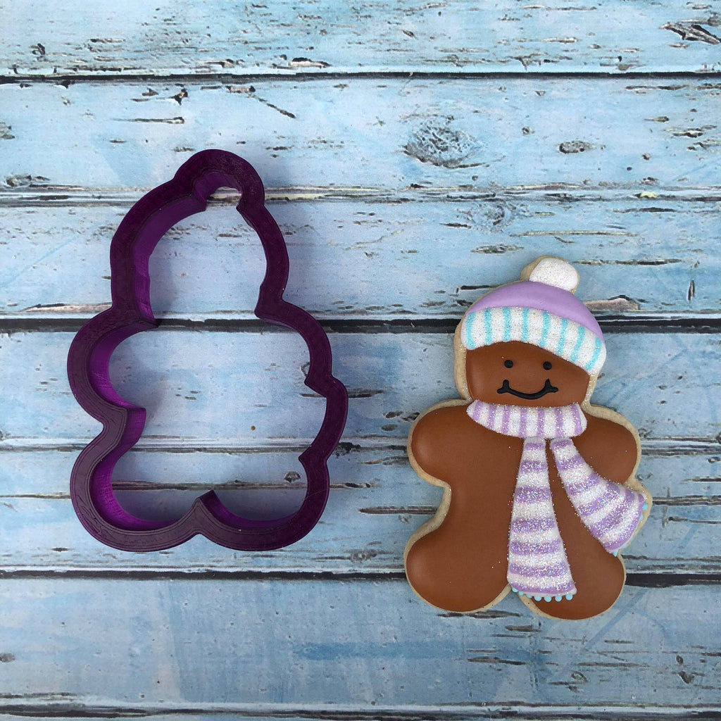 Gingerbread Man or Girl with Scarf Cookie Cutter and Fondant Cutter and Clay Cutter