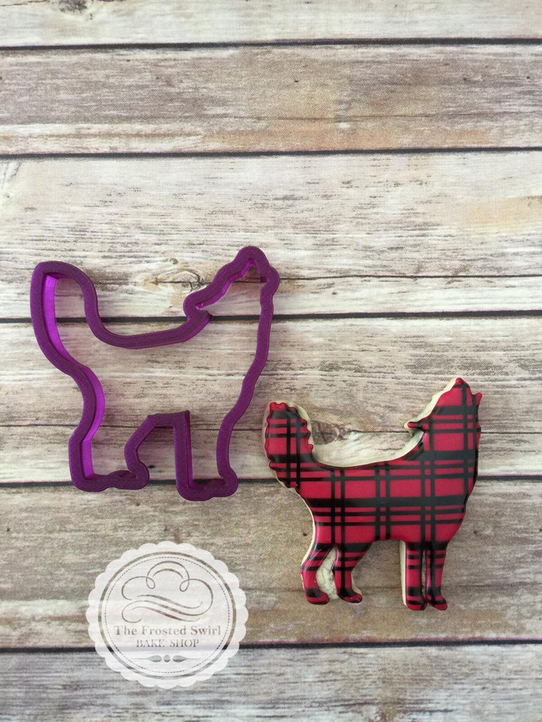 Wolf or Howling Wolf Cookie Cutter and Fondant Cutter and Clay Cutter