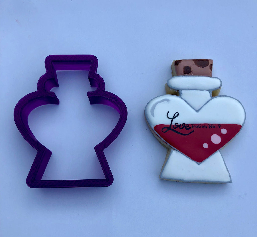 Love Potion Bottle Cookie Cutter and Fondant Cutter and Clay Cutter